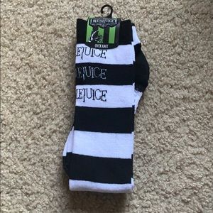 Beetlejuice Over-the-Knee Socks